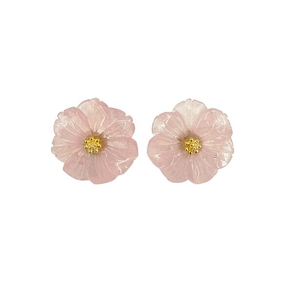 JENNIFER BEHR Wynne Earrings in Rose Quartz - Picture 4 of 11